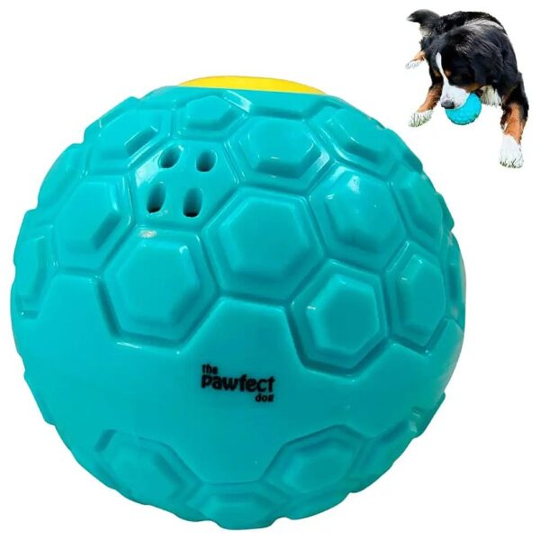 Durable Rubber Ball Toy with Treat Rewards System for Large Dogs