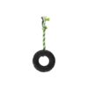 Durable Rubber Tire and Rope Tug Dog Toy for Aggressive Chewers