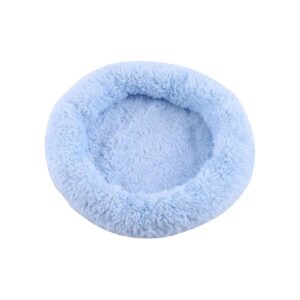 Durable Small Dog Bed Small Blue Soft Fleece Comfortable Pet Bed for Small Dogs