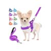 Durable Small Dog Leash with Reflective Straps and Adjustable Harness for Busy Owners