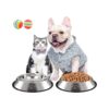 Durable Stackable Stainless Steel Pet Food and Water Bowls for Small Breeds