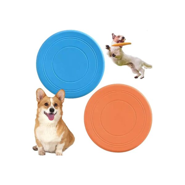 Durable Water Resistant Flying Disc for Small to Medium Dogs Interactive Training Toy