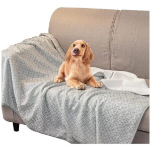 Durable Waterproof Reversible Pet Blanket for Couch and Dog Bed