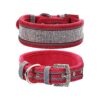 Durable and Adjustable Velvet Collars with Rhinestones for Medium Large Dogs