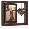 Durable and Eco-Friendly Wooden Dog Memorial Frame for 4x6 Photo - Unique Rotating Design