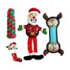 Durable and Fun Christmas Dog Toys with Reusable Stocking for Medium and Large Breed Dogs