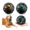 Durable and Interactive Dog Chew Toy Balls with Hidden Treats for Teeth Cleaning and Fun