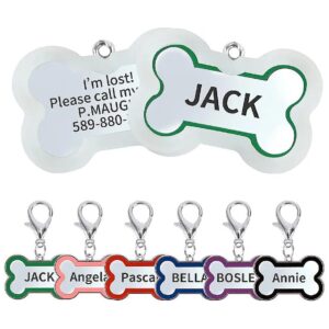 Durable and Lightweight Stainless Steel Pet ID Tags with Customizable Text and Shapes