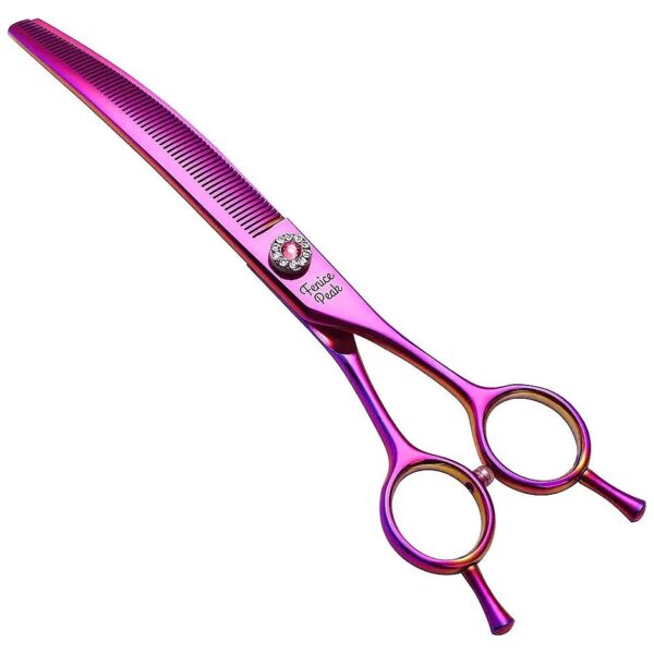 Durable and Multipurpose 0" Thinning Scissors with Curved Blades for Dog and Cat Grooming