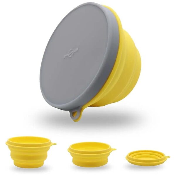 Durable and Reusable Silicone Travel Dog Bowls for Pet Feeding and Watering