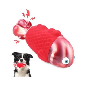 Durable and Squeaky Dog Toy for Large Breed Dogs with Unique Rubber Tooth-Cleaning Design