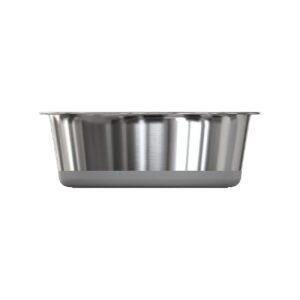 Durable and Stable Stainless Steel Dog Bowl with Non Slip Silicone Rubber Bottom