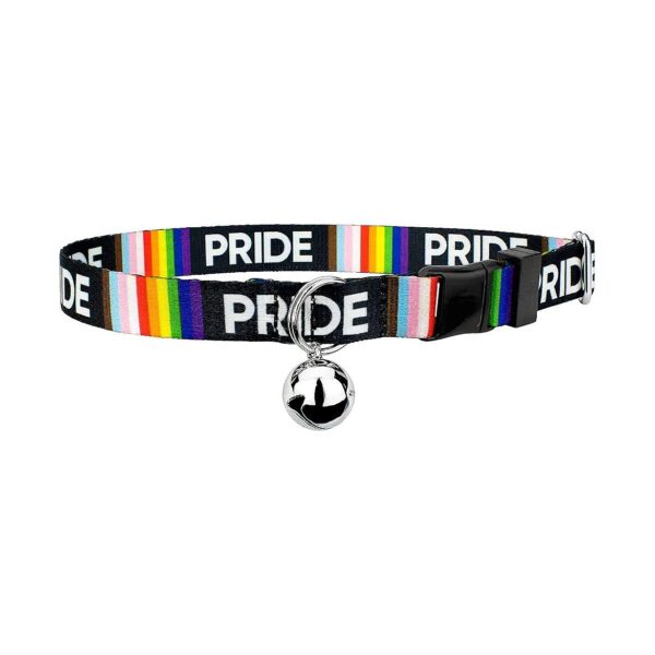 Durable and Stylish Cat Collar with Rainbow Pride Design and Adjustable Length