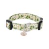 Durable and Stylish Green Daisy Patterned Cotton Dog Collar for Small Medium Large Dogs