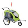 Durable and Versatile Dog Bike Trailer with Alloy Steel Frame and Storage Pockets