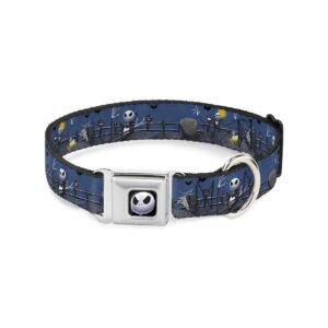 Duty Dog Collar with Multicolor Fabric and Steel Buckle for 9-15" Neck Sizes