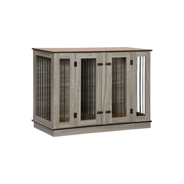 Duty Dog Crate with Removable Divider and Side Table for Small to Large Dogs