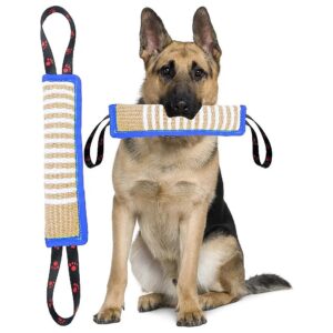 Duty Dog Tug Toy Pillow for Puppy to Large Dogs with Natural Cotton