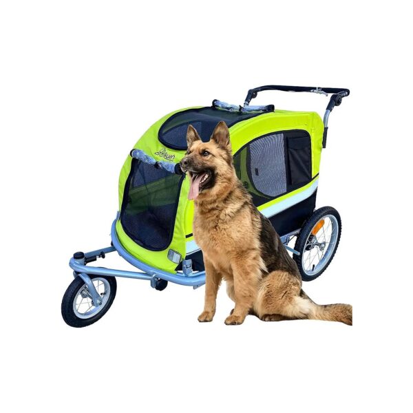 Duty Pet Bike Trailer with Non-Tipping Shocks and Powder Coated Alloy Frame