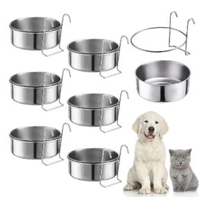 Duty Stainless Steel Hanging Dog Water Bowls 6-Piece Set