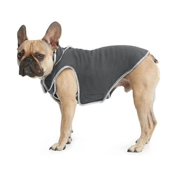 EASY-ON VELCRO DOG COAT FOR SMALL MEDIUM LARGE DOGS WITH STRETCH FLEECE