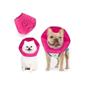 EVA Dog Recovery Cone for Medium Dogs Pink Size L after Surgery Soft and Comfortable