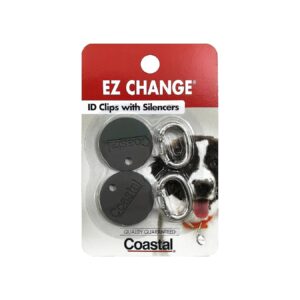 EZ Change Dog ID Tag Clamps with Tangle-Free Silencer