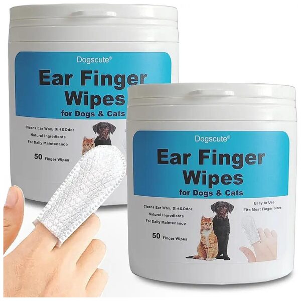 Ear Care for Small and Large Breeds of Dogs and Cats with Easy to Use Wipes