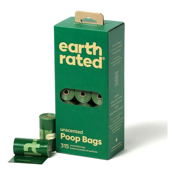 Earth Rated Dog Poop Bags Leakproof Unscented Extra Thick Waste Bag Refill Rolls for Dogs