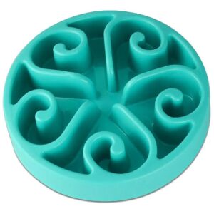 Ease Bloating Slow Feeding Dish for Small and Medium Breed Pets in Blue