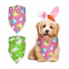 Easter Bunny Ears Headband with Carrot and Easter Dog Bandanas for Small to Medium Dogs