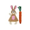 Easter Carrot and Bunny Cotton Dog Toys 2 Pack for Small Puppies