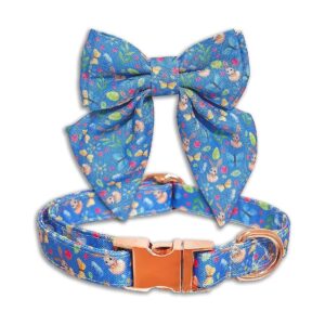 Easter Holiday Dog Collar with Bow Tie Suitable for Small Medium Large Pets Puppies