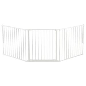 Easy Assembly White Flexible Dog Gate for Openings 4 to 8 Inches