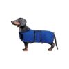 Easy Care Dog Coat for Dachshunds and Corgis with Padded Fleece Lining Navy Large