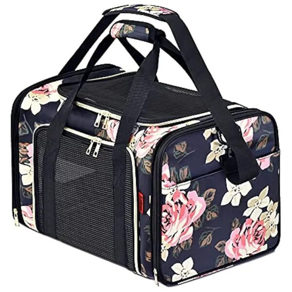 Easy-Carry Pet Carrier for Cats and Dogs with Soft Mat and Detachable Shoulder Strap