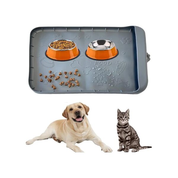 Easy Clean Dog Feeding Mat for Small to Large Dogs and Cats 24x6 in