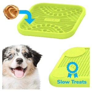 Easy Clean Lick Puzzle Mat for Dogs - Banana Color 2 Pack - Perfect Size