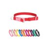 Easy Clean Odor Proof Red Soft Leather Padded Dog Collar for Small Dogs