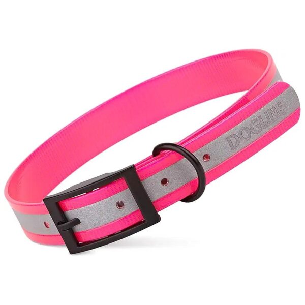 Easy Clean and Odor-Free Pink Biothane Dog Collar for Small Medium Large Dogs