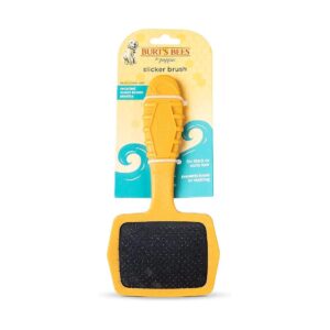 Easy De-Shedding Brush for Small Dogs with Thick Curly Hair and Long Coat