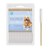 Easy Ear Cleaning for Dogs, 6 Inch Bamboo Cotton Buds, Soft and Safe, Firm Cotton