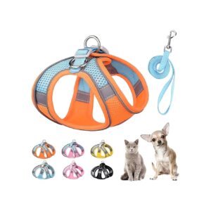 Easy-On-Off Step-In Dog Harness Leash Set for Small Dogs and Cats