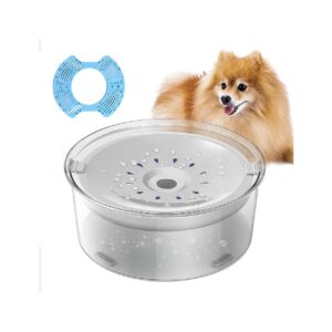 Easy Pet Hydration 2L Transparent Water Bowl with Slow Drinking Bowl and Filter for Dogs