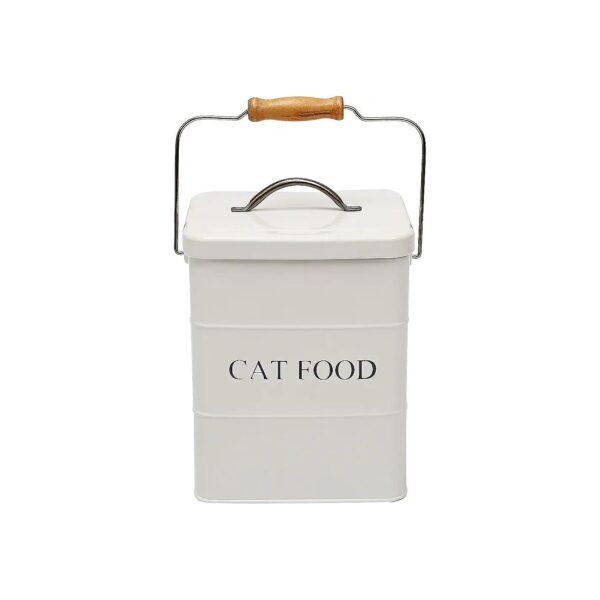 Easy Storage for Cat Food and Treats in a White Container