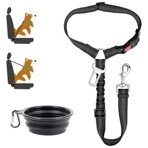 Easy-To-Use Dog Seatbelt with Metal Buckle and Adjustable Strap for Large Small Dogs