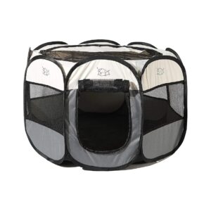 Easy-Use Pet Playpen with Oxford Cloth and Carry Case for Indoor and Outdoor Use