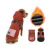 Easy Wear Reflective Dog Coat and Harness Combo for Small to Medium Size Dogs