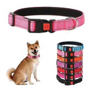 Easy to Adjust and Wear Breathable Soft Neoprene Dog Collar with Reflective Acc