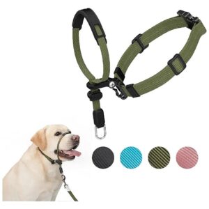 Easy to Adjust and Wear Medium Army Green No-Pull Dog Headcollar for Comfortable Walks